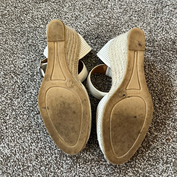 Marc By Marc Jacobs Perforated White Leather D’Orsay Wedge Espadrilles 40.5 - Picture 3 of 8